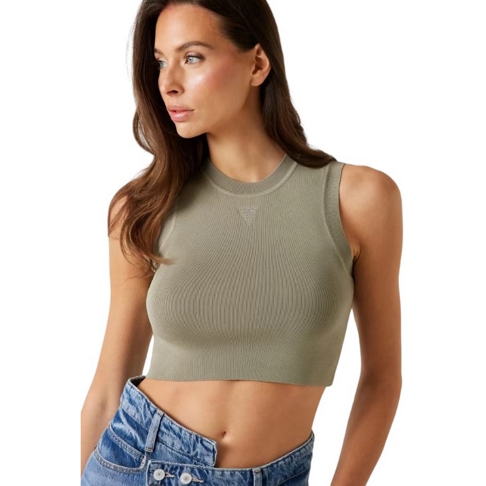 GUESS ALEXIA TANK ΤΟΠ ΓΥΝΑΙΚΕΙΟ KHAKI