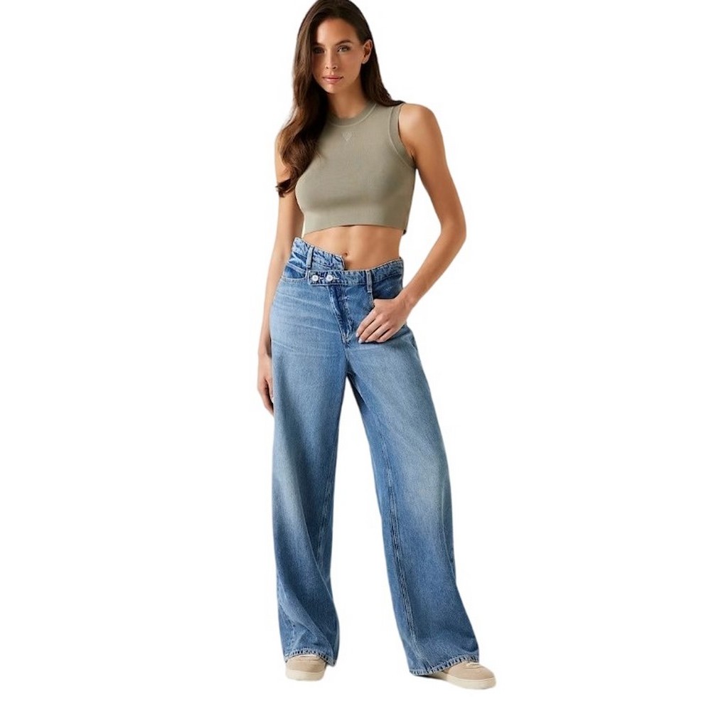 GUESS ALEXIA TANK ΤΟΠ ΓΥΝΑΙΚΕΙΟ KHAKI