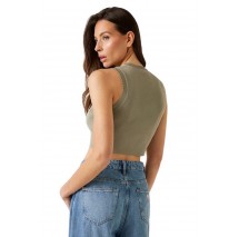 GUESS ALEXIA TANK ΤΟΠ ΓΥΝΑΙΚΕΙΟ KHAKI