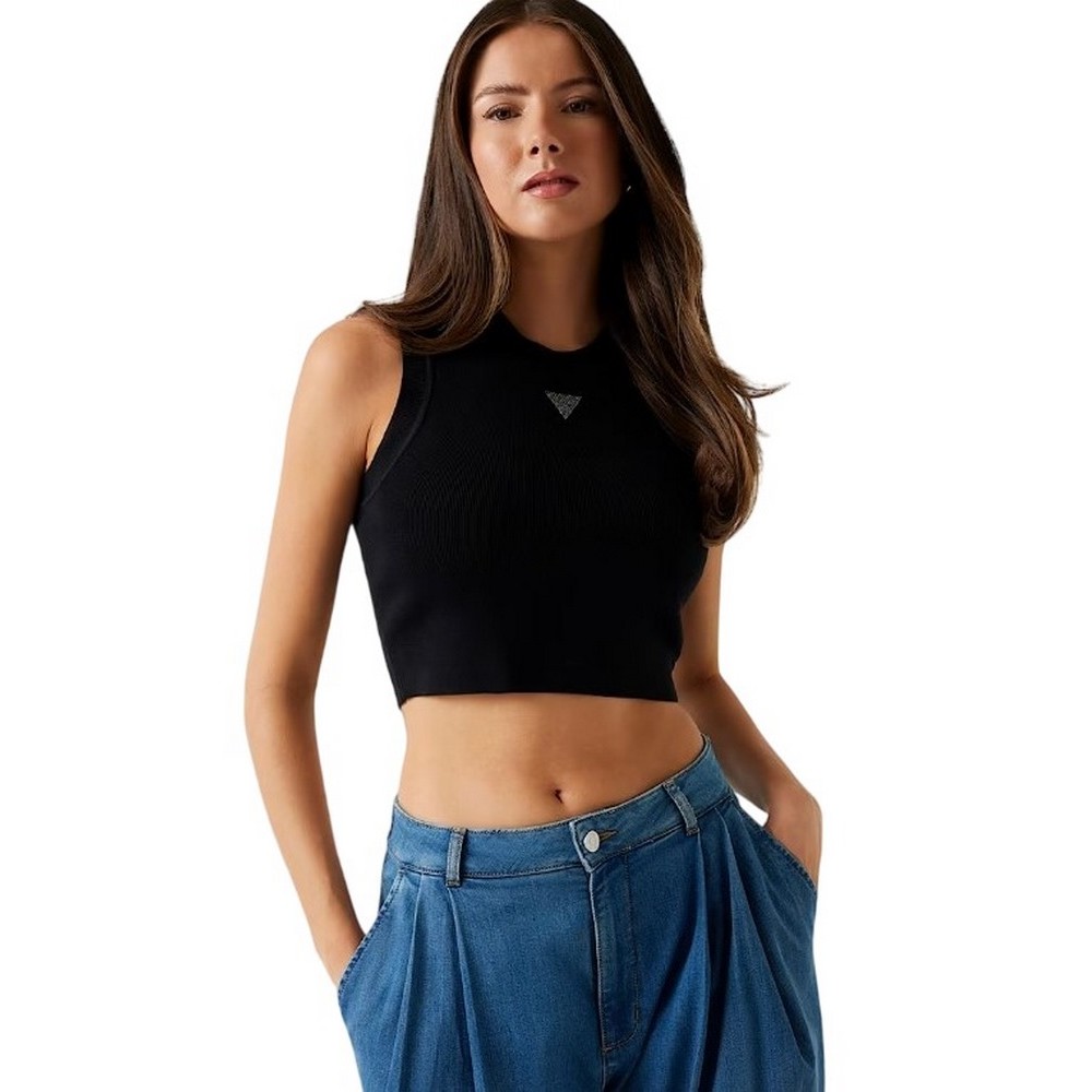 GUESS ALEXIA TANK ΤΟΠ ΓΥΝΑΙΚΕΙΟ BLACK