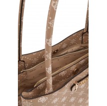 GUESS CARRIE LOGO GRLFRND CARRYALL ΤΣΑΝΤΑ ΓΥΝΑΙΚΕΙΑ BEIGE