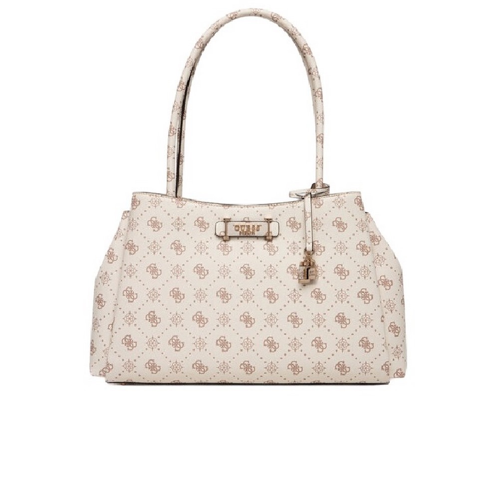 GUESS CARRIE LOGO GRLFRND CARRYALL ΤΣΑΝΤΑ ΓΥΝΑΙΚΕΙΑ VANILLA