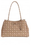 GUESS CARRIE LOGO GRLFRND CARRYALL ΤΣΑΝΤΑ ΓΥΝΑΙΚΕΙΑ BEIGE
