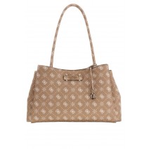 GUESS CARRIE LOGO GRLFRND CARRYALL ΤΣΑΝΤΑ ΓΥΝΑΙΚΕΙΑ BEIGE