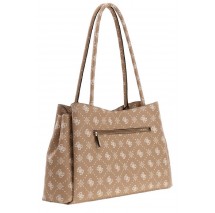 GUESS CARRIE LOGO GRLFRND CARRYALL ΤΣΑΝΤΑ ΓΥΝΑΙΚΕΙΑ BEIGE
