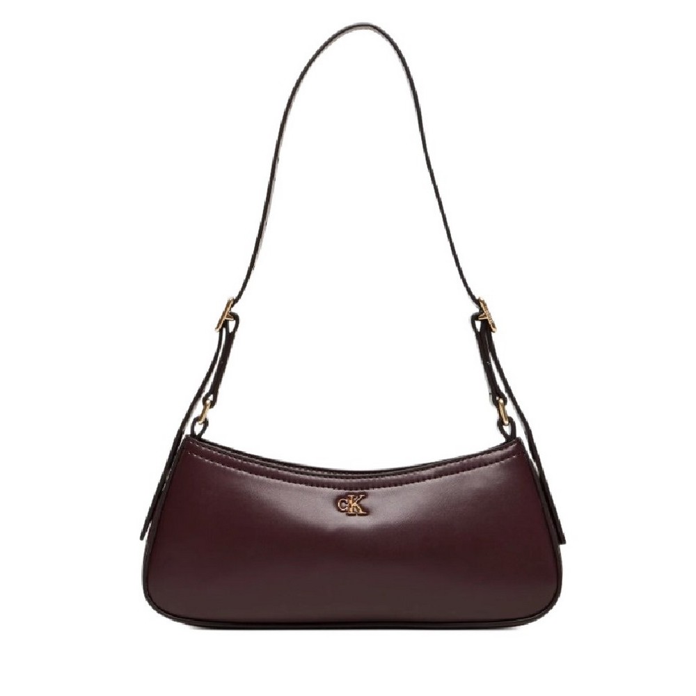 CALVIN KLEIN SMALL SHOULDER BAG ΤΣΑΝΤΑ ΓΥΝΑΙΚΕΙΑ WINE