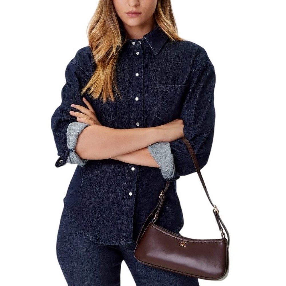 CALVIN KLEIN SMALL SHOULDER BAG ΤΣΑΝΤΑ ΓΥΝΑΙΚΕΙΑ WINE