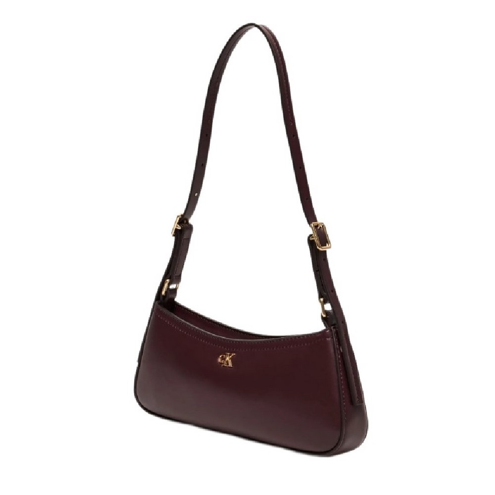 CALVIN KLEIN SMALL SHOULDER BAG ΤΣΑΝΤΑ ΓΥΝΑΙΚΕΙΑ WINE