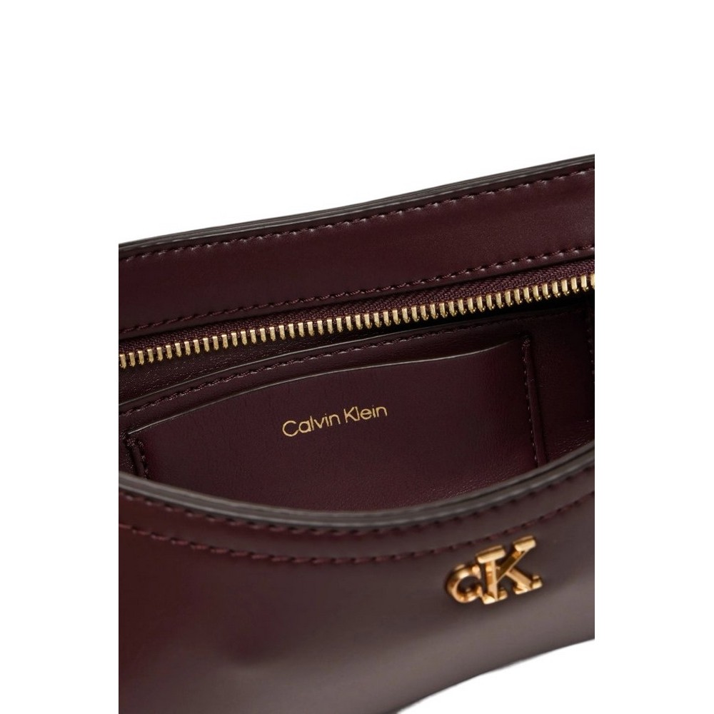 CALVIN KLEIN SMALL SHOULDER BAG ΤΣΑΝΤΑ ΓΥΝΑΙΚΕΙΑ WINE