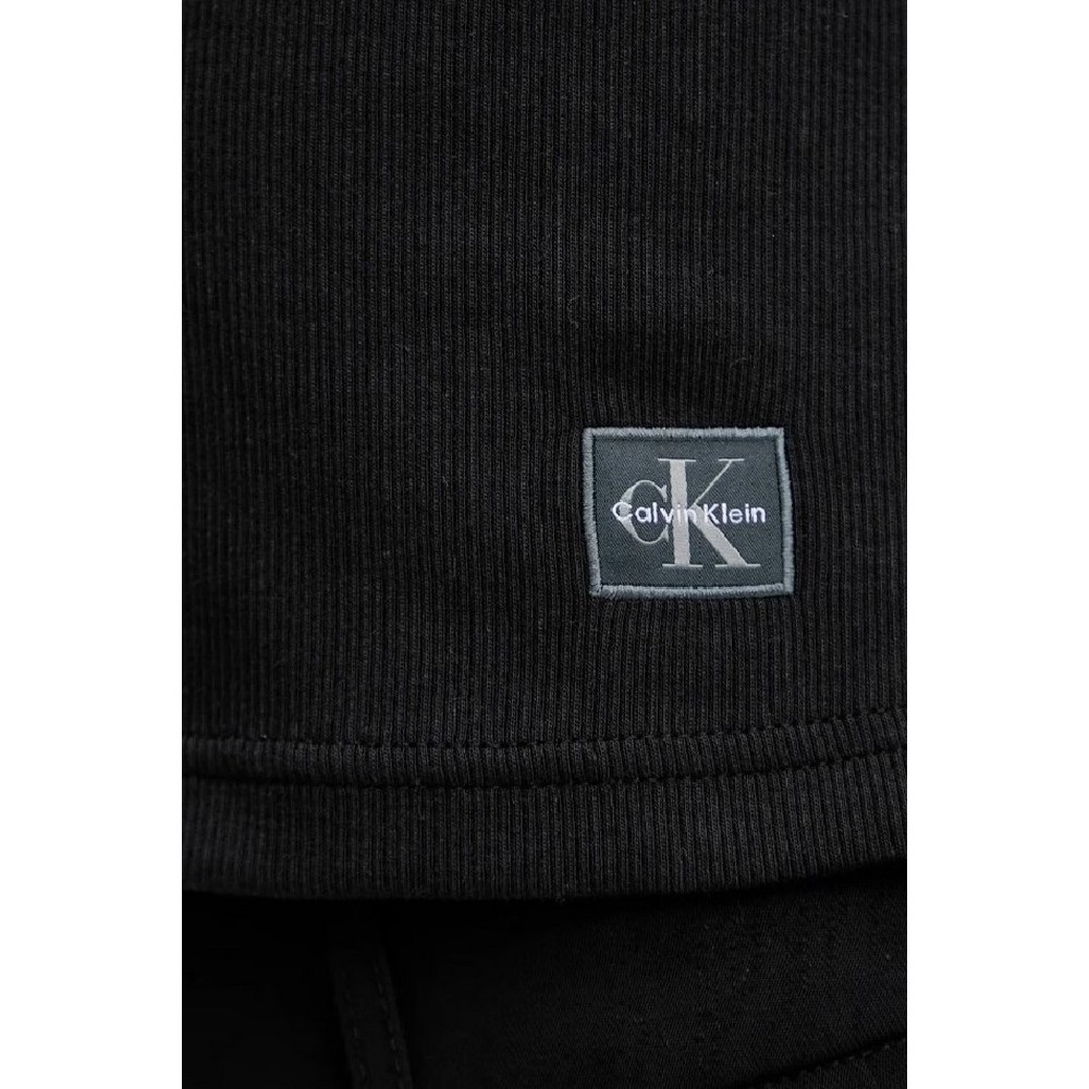 CAKVIN KLEIN JEANS LS WVN LBL 2X2 CTT ΜΠΛΟΥΖΑ ΓΥΝΑΙΚΕΙΑ BLACK