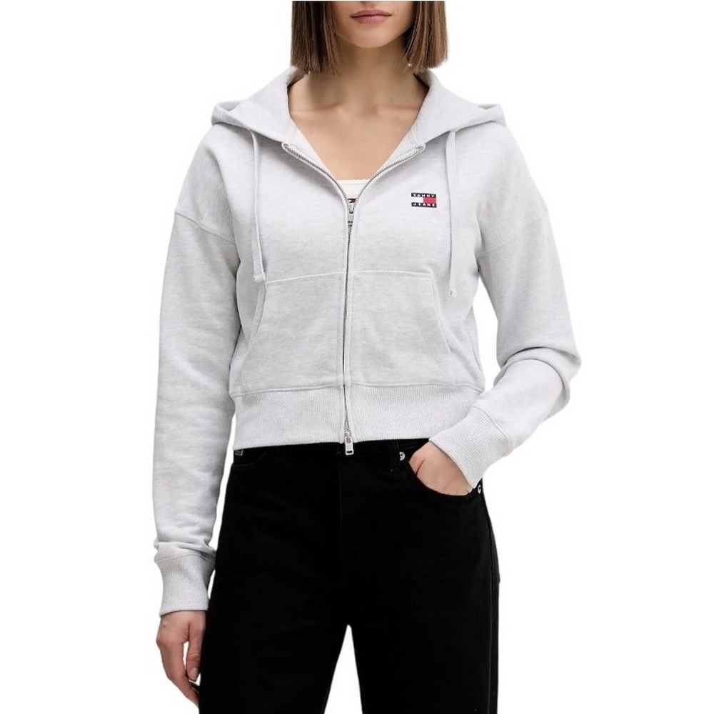 TOMMY JEANS BXY CRP ZIP THRU HOODIE ΖΑΚΕΤΑ ΦΟΥΤΕΡ ΓΥΝΑΙΚΕΙΑ GREY