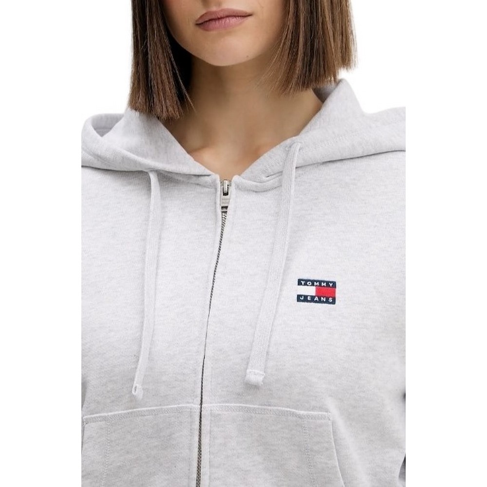 TOMMY JEANS BXY CRP ZIP THRU HOODIE ΖΑΚΕΤΑ ΦΟΥΤΕΡ ΓΥΝΑΙΚΕΙΑ GREY