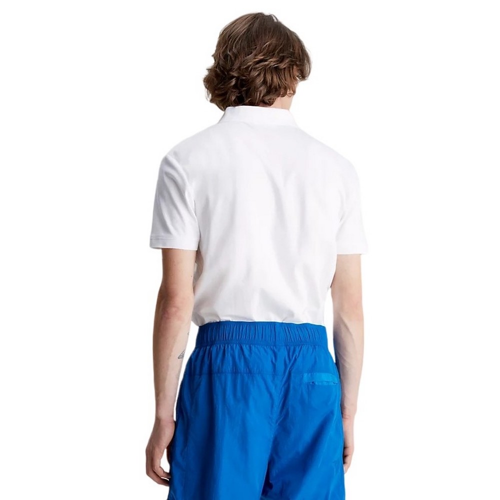 CALVIN KLEIN JEANS COLORED ADDRESS BOX POLO ΜΠΛΟΥΖΑ ΑΝΔΡΙΚΗ WHITE