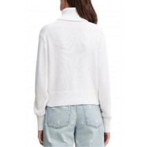 CALVIN KLEIN JEANS CHENILLE MONOLOGO SWEATER ΜΠΛΟΥΖΑ ΠΛΕΚΤΗ ΓΥΝΑΙΚΕΙΑ WHITE