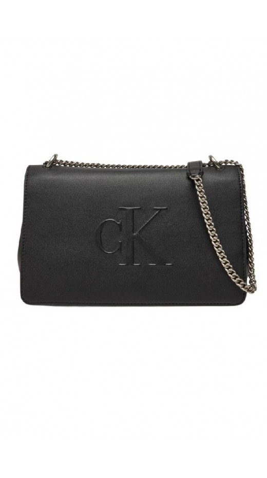 CALVIN KLEIN JEANS SCULPTED EW FLAP25 SHOULDER BAG ΤΣΑΝΤΑ ΓΥΝΑΙΚΕΙΑ BLACK