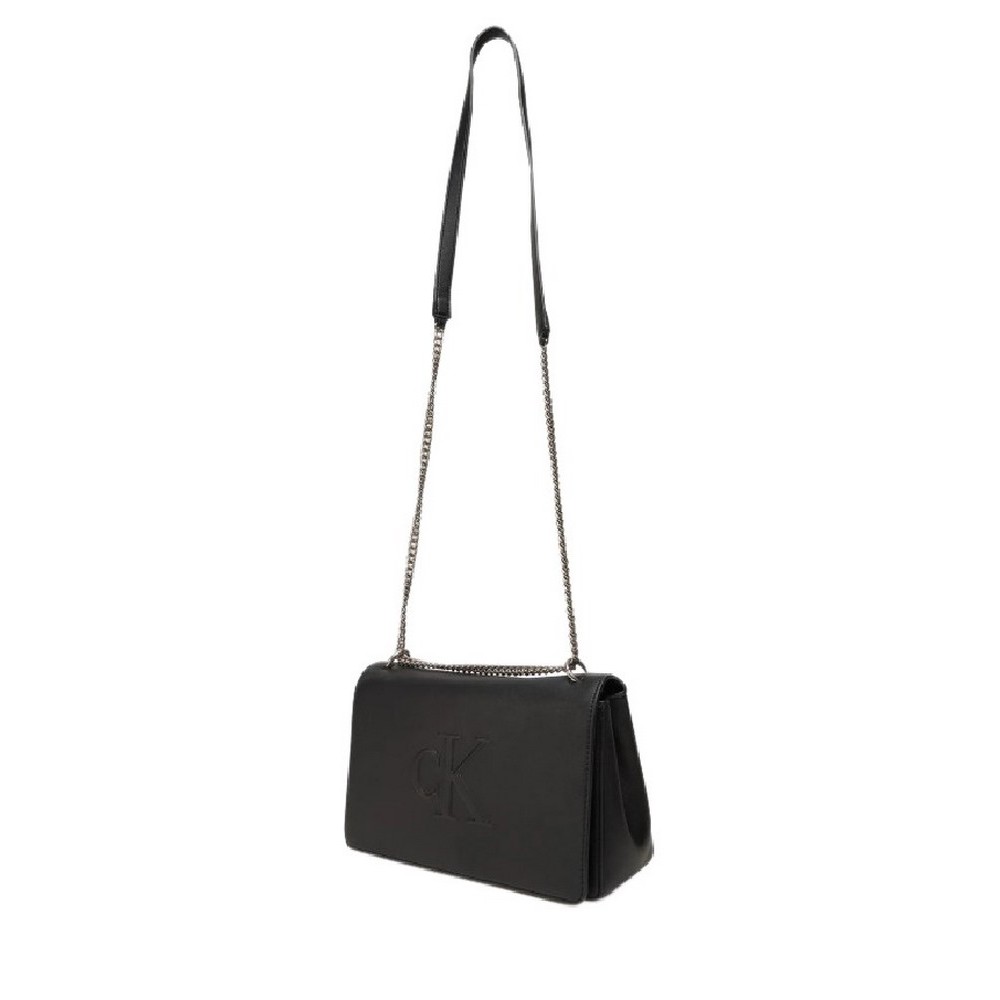 CALVIN KLEIN JEANS SCULPTED EW FLAP25 SHOULDER BAG ΤΣΑΝΤΑ ΓΥΝΑΙΚΕΙΑ BLACK