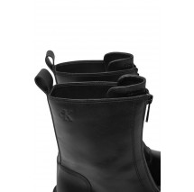 CALVIN KLEIN CHUNKY HEELED ZIP BOOT LTH ΠΑΠΟΥΤΣΙ ΓΥΝΑΙΚΕΙΟ BLACK