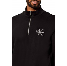 CALVIN KLEIN JEANS LS EU 350TERRY MICRO MONOLOGO QT ΜΠΛΟΥΖΑ ΦΟΥΤΕΡ ΑΝΔΡΙΚΗ BLACK