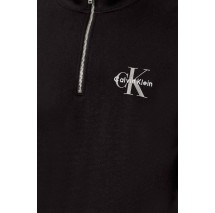CALVIN KLEIN JEANS LS EU 350TERRY MICRO MONOLOGO QT ΜΠΛΟΥΖΑ ΦΟΥΤΕΡ ΑΝΔΡΙΚΗ BLACK
