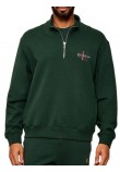 CALVIN KLEIN JEANS LS EU 350TERRY MICRO MONOLOGO QT ΜΠΛΟΥΖΑ ΦΟΥΤΕΡ ΑΝΔΡΙΚΗ GREEN