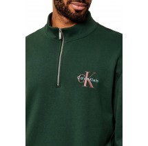 CALVIN KLEIN JEANS LS EU 350TERRY MICRO MONOLOGO QT ΜΠΛΟΥΖΑ ΦΟΥΤΕΡ ΑΝΔΡΙΚΗ GREEN