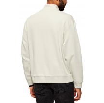 CALVIN KLEIN JEANS LS EU 350TERRY MICRO MONOLOGO QT ΜΠΛΟΥΖΑ ΦΟΥΤΕΡ ΑΝΔΡΙΚΗ BEIGE