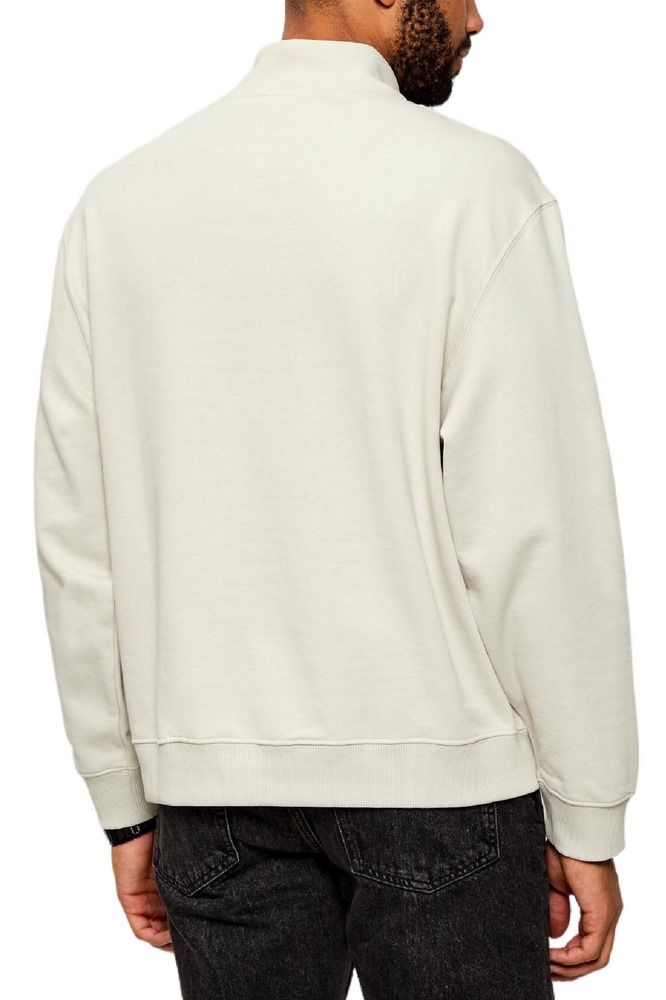 CALVIN KLEIN JEANS LS EU 350TERRY MICRO MONOLOGO QT ΜΠΛΟΥΖΑ ΦΟΥΤΕΡ ΑΝΔΡΙΚΗ BEIGE