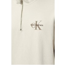 CALVIN KLEIN JEANS LS EU 350TERRY MICRO MONOLOGO QT ΜΠΛΟΥΖΑ ΦΟΥΤΕΡ ΑΝΔΡΙΚΗ BEIGE