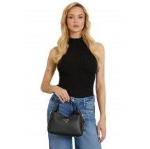 GUESS IWONA TOP ZIP CROSSBODY ΤΣΑΝΤΑ ΓΥΝΑΙΚΕΙΑ BLACK