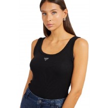 GUESS TRIANGLE BLING RIB TANK ΤΟΠ ΓΥΝΑΙΚΕΙΟ BLACK