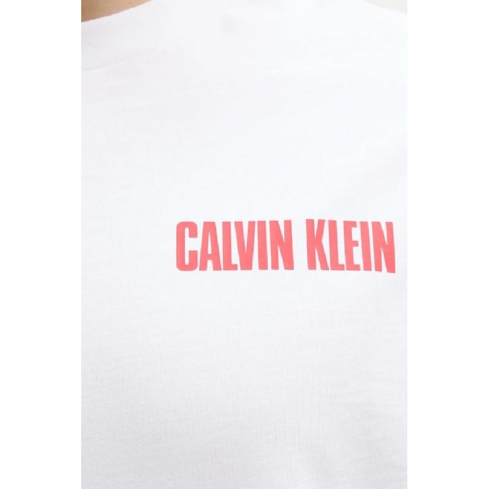 CALVIN KLEIN JEANS 16S RLX VERT LOGO CN TEE T-SHIRT ΜΠΛΟΥΖΑ ΑΝΔΡΙΚΗ WHITE