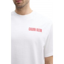 CALVIN KLEIN JEANS 16S RLX VERT LOGO CN TEE T-SHIRT ΜΠΛΟΥΖΑ ΑΝΔΡΙΚΗ WHITE