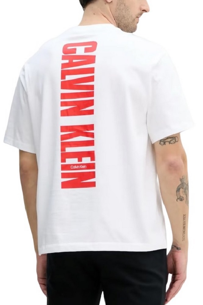 CALVIN KLEIN JEANS 16S RLX VERT LOGO CN TEE T-SHIRT ΜΠΛΟΥΖΑ ΑΝΔΡΙΚΗ WHITE