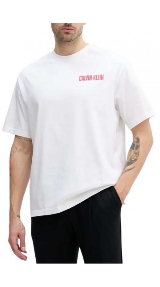 CALVIN KLEIN JEANS 16S RLX VERT LOGO CN TEE T-SHIRT ΜΠΛΟΥΖΑ ΑΝΔΡΙΚΗ WHITE