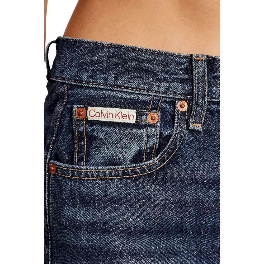 CALVIN KLEIN THE WIDE LEG TINTED HORSESHOE ΠΑΝΤΕΛΟΝΙ ΓΥΝΑΙΚΕΙΟ BLUΕ DENIM