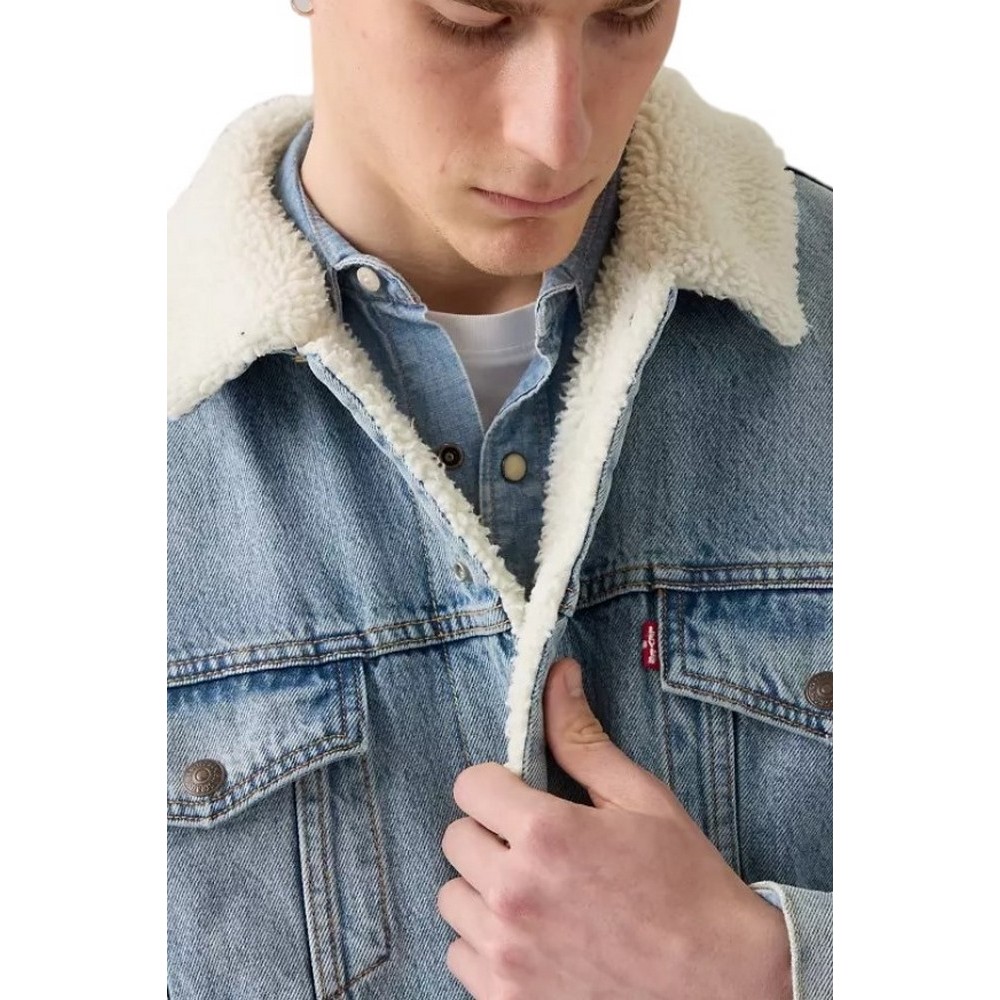LEVIS® RELAXED FIT SHERPA TRKR ΜΠΟΥΦΑΝ ΑΝΔΡΙΚΟ LIGHT INDIGO