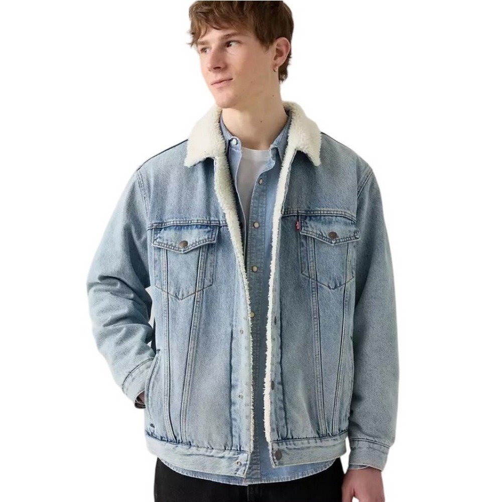 LEVIS® RELAXED FIT SHERPA TRKR ΜΠΟΥΦΑΝ ΑΝΔΡΙΚΟ LIGHT INDIGO