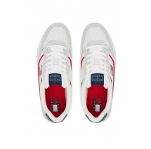 TOMMY JEANS CUPSOLE ELEVATED LEATHER ΠΑΠΟΥΤΣΙ ΑΝΔΡΙΚΟ WHITE