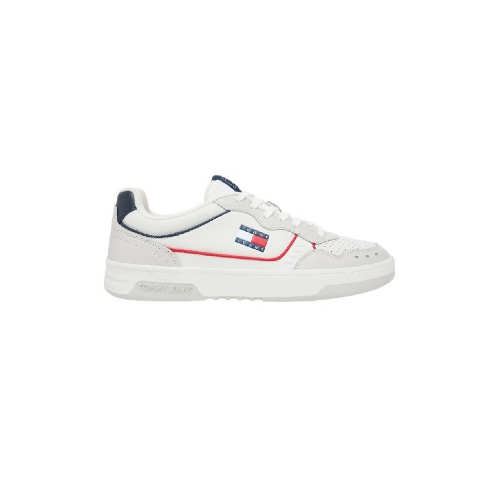 TOMMY JEANS CUPSOLE ELEVATED LEATHER ΠΑΠΟΥΤΣΙ ΑΝΔΡΙΚΟ WHITE