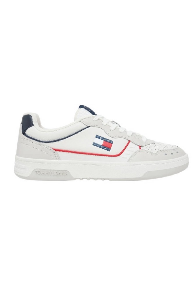 TOMMY JEANS CUPSOLE ELEVATED LEATHER ΠΑΠΟΥΤΣΙ ΑΝΔΡΙΚΟ WHITE