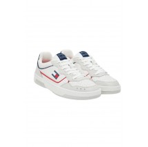 TOMMY JEANS CUPSOLE ELEVATED LEATHER ΠΑΠΟΥΤΣΙ ΑΝΔΡΙΚΟ WHITE
