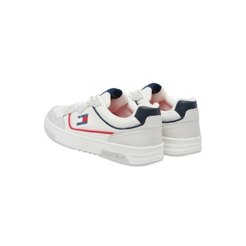 TOMMY JEANS CUPSOLE ELEVATED LEATHER ΠΑΠΟΥΤΣΙ ΑΝΔΡΙΚΟ WHITE