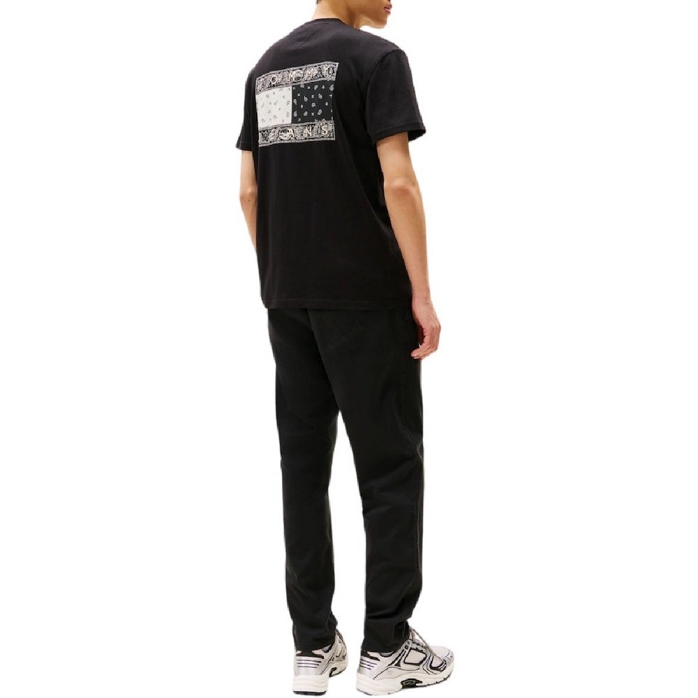 TOMMY JEANS REG PAISLEY FLAG TEE EXT ΜΠΛΟΥΖΑ ΑΝΔΡΙΚΗ BLACK