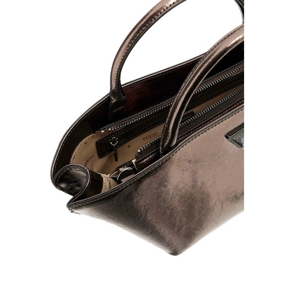 GUESS BOLENA MINI SATCHEL ΤΣΑΝΤΑ ΓΥΝΑΙΚΕΙΑ PEWTER