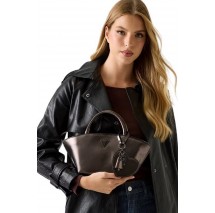 GUESS BOLENA MINI SATCHEL ΤΣΑΝΤΑ ΓΥΝΑΙΚΕΙΑ PEWTER