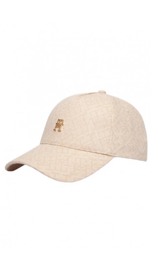 TOMMY HILFIGER MONOGRAM JACQ CAP ΚΑΠΕΛΟ ΓΥΝΑΙΚΕΙΟ BEIGE