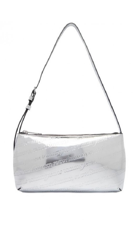 TOMMY JEANS MUST METALLIC SHOULDER BAG ΤΣΑΝΤΑ ΓΥΝΑΙΚΕΙΑ SILVER