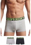 ΕΣΩΡΟΥΧΟ D1 SDRY TRUNK DUAL LOGO DOUBLE PACK ΑΝΔΡΙΚΟ SUPERDRY GREY