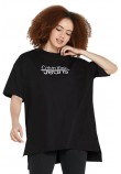 CALVIN KLEIN JEANS DISRUPTED LOGO OVERSUZED TEE T-SHIRT ΓΥΝΑΙΚΕΙΟ BLACK