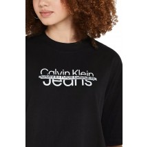 CALVIN KLEIN JEANS DISRUPTED LOGO OVERSUZED TEE T-SHIRT ΓΥΝΑΙΚΕΙΟ BLACK